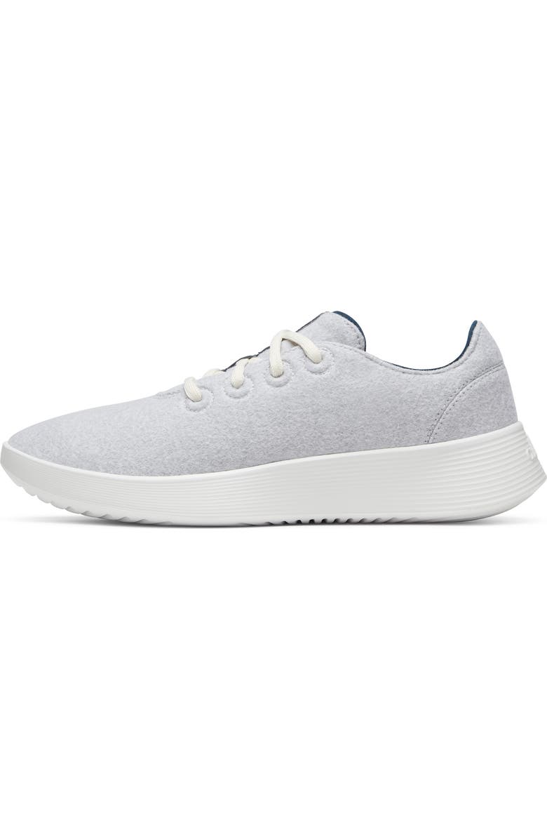 Allbirds Wool Runner Go Sneaker, Alternate, color, Light Grey/ True Navy