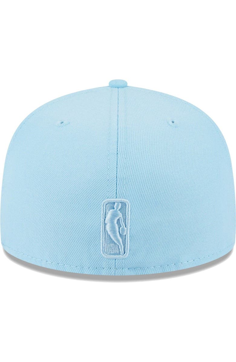 New Era Men's New Era Powder Blue Golden State Warriors Spring Color Pack 59FIFTY Fitted Hat, Alternate, color, 