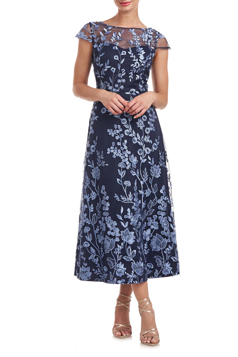 Meredith Floral Embroidery A-Line Dress (Women) | Nordstrom
