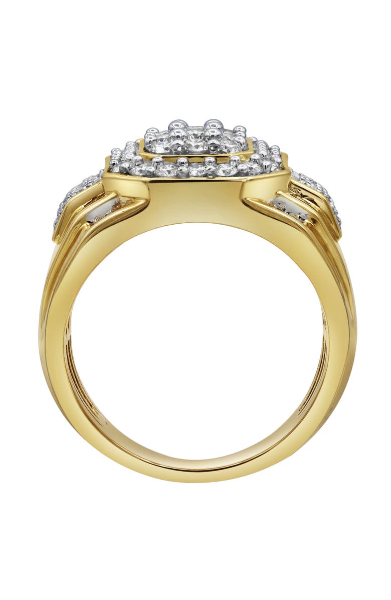 LuvMyJewelry Hexonic Premium 14K Yellow Gold Diamond Men Statement Ring - 1.50ct., Alternate, color, 14K Yellow Gold