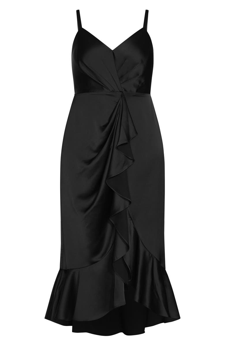 City Chic Belle Sleeveless Ruffle Maxi Dress, Alternate, color, 