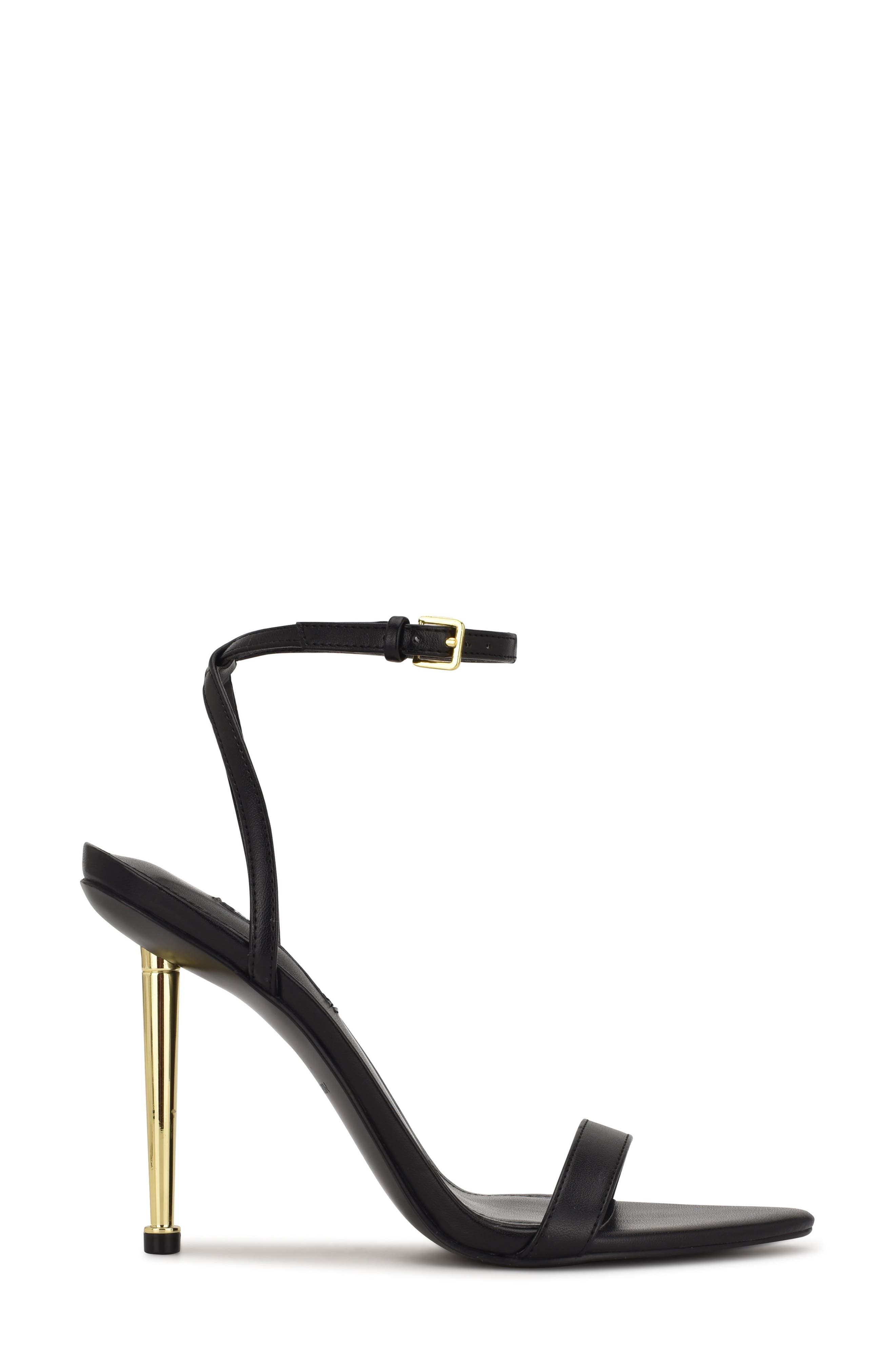 Nine West Reina Ankle Strap Sandal, Alternate, color, Black