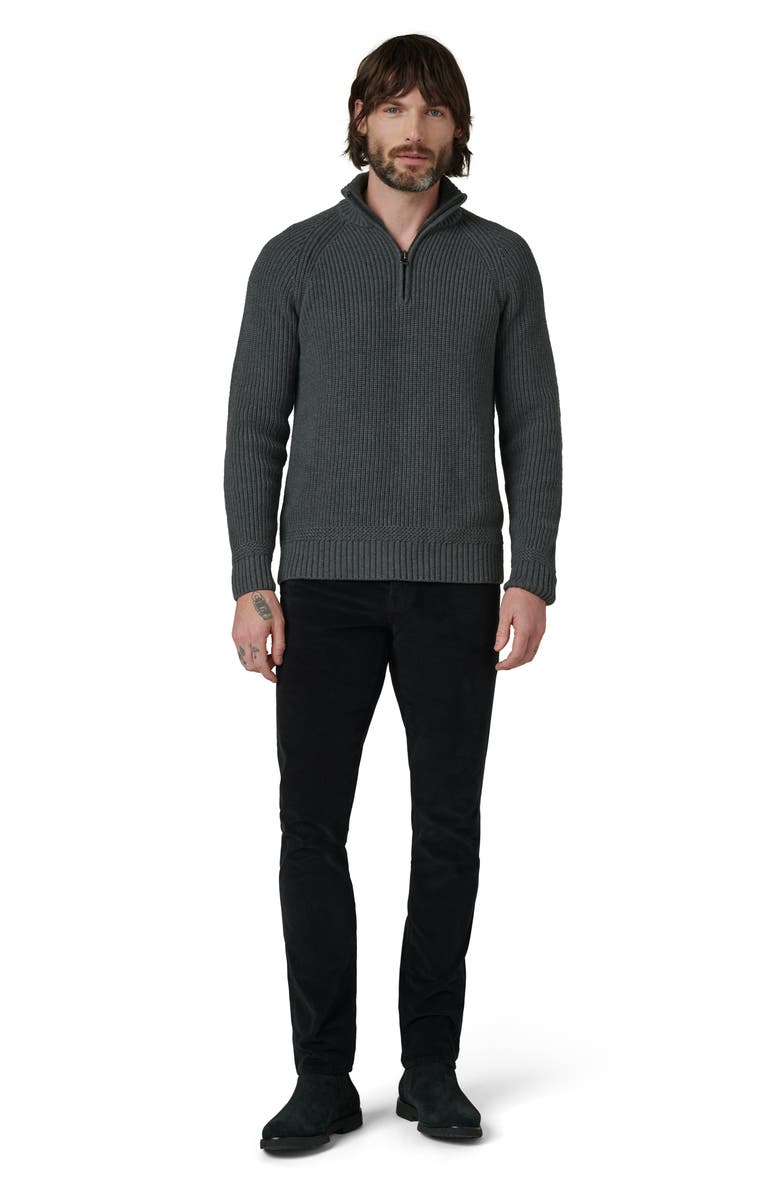 Joe's Archie Quarter Zip Sweater, Alternate, color, Charcoal