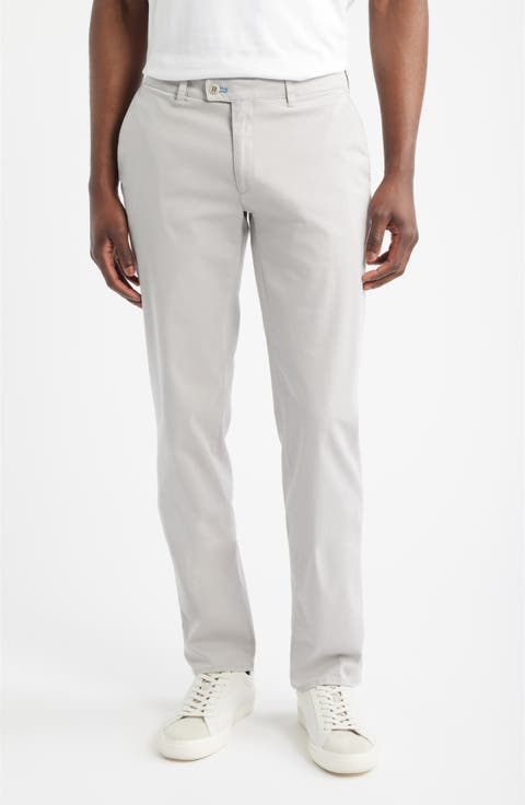 Fabio IDX Flat Front Modern Fit Cotton Blend Chinos