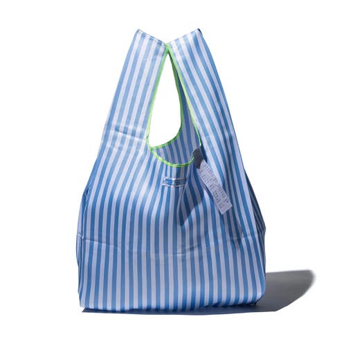 Puebco School Tie Fabric Bag In Light Blue X White