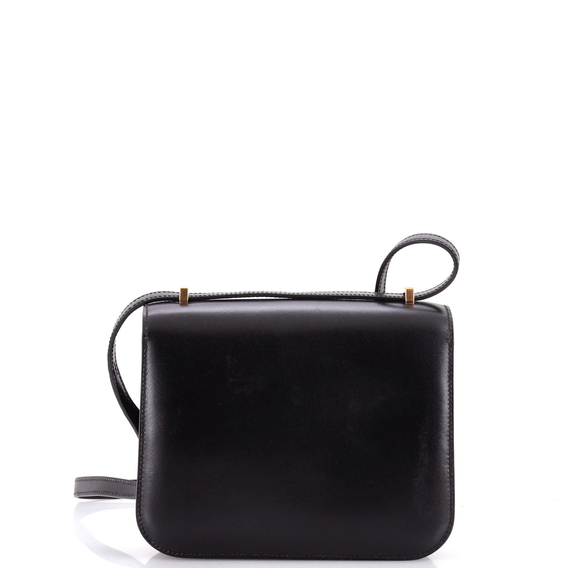 Pre-Owned Hermes Constance NM Bag Box Calf 18, Alternate, color, Noir