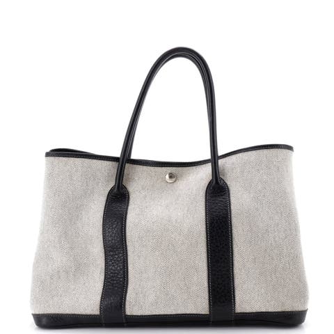 Garden Party Tote Toile and Leather 36