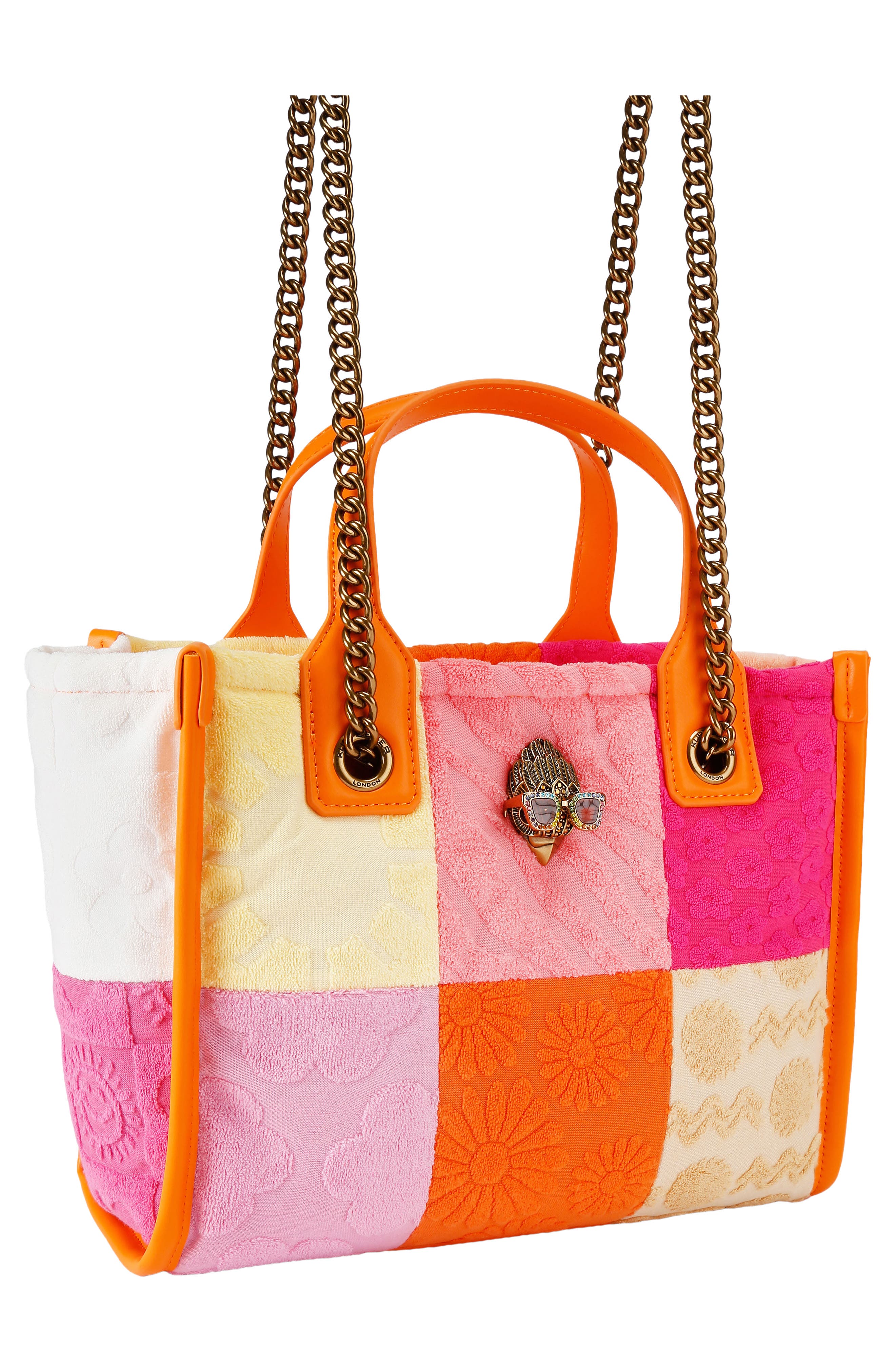 Kurt Geiger London Small Hoxton Shopper Bag, Alternate, color, Orange Multi