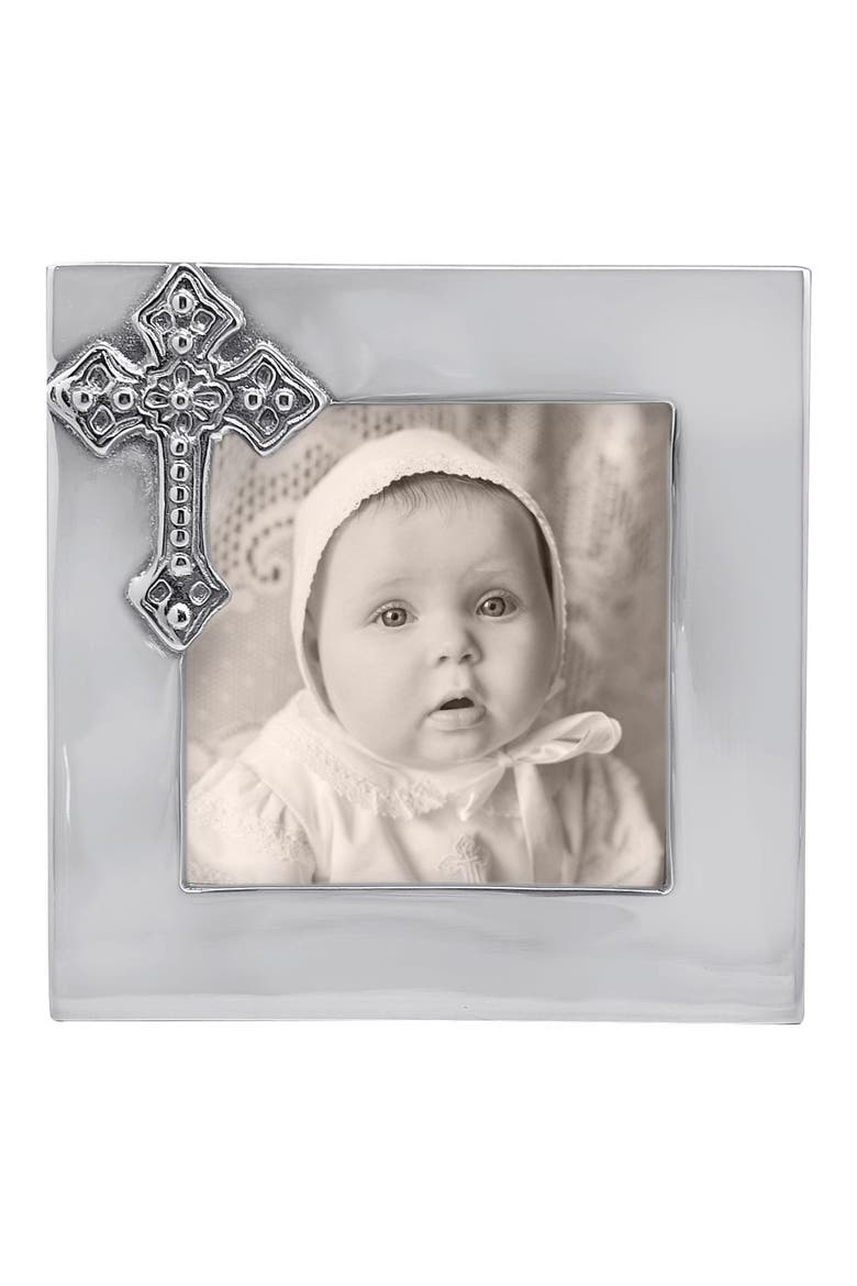Cross 4 x 4-Inch Picture Frame, Main, color, SILVER