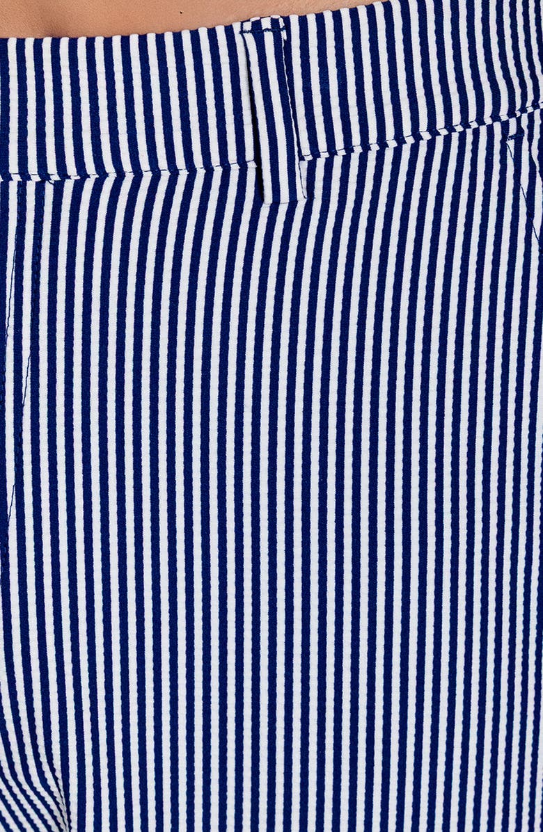 Redvanly Beeker Seersucker Shorts, Alternate, color, Midnight Navy/ Bright White