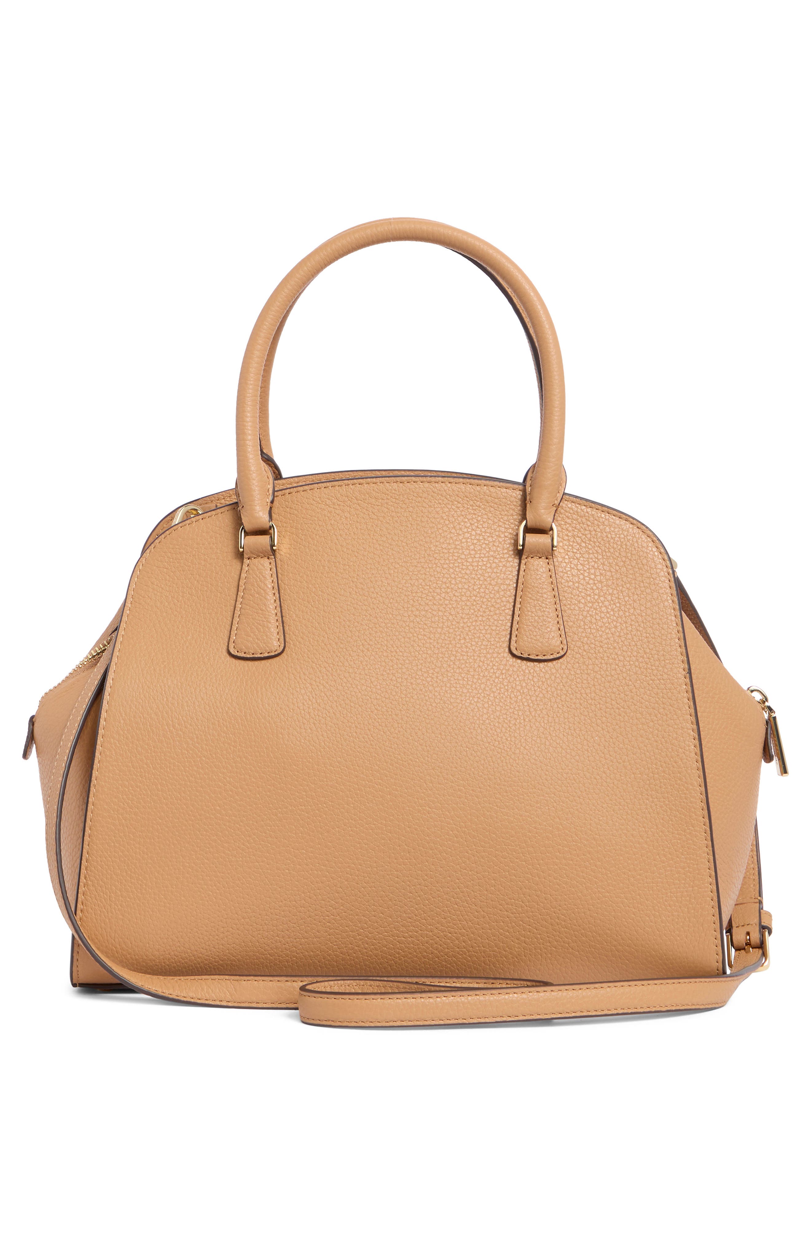 Kate Spade New York kyla pebble leather satchel bag, Alternate, color, Classic Saddle