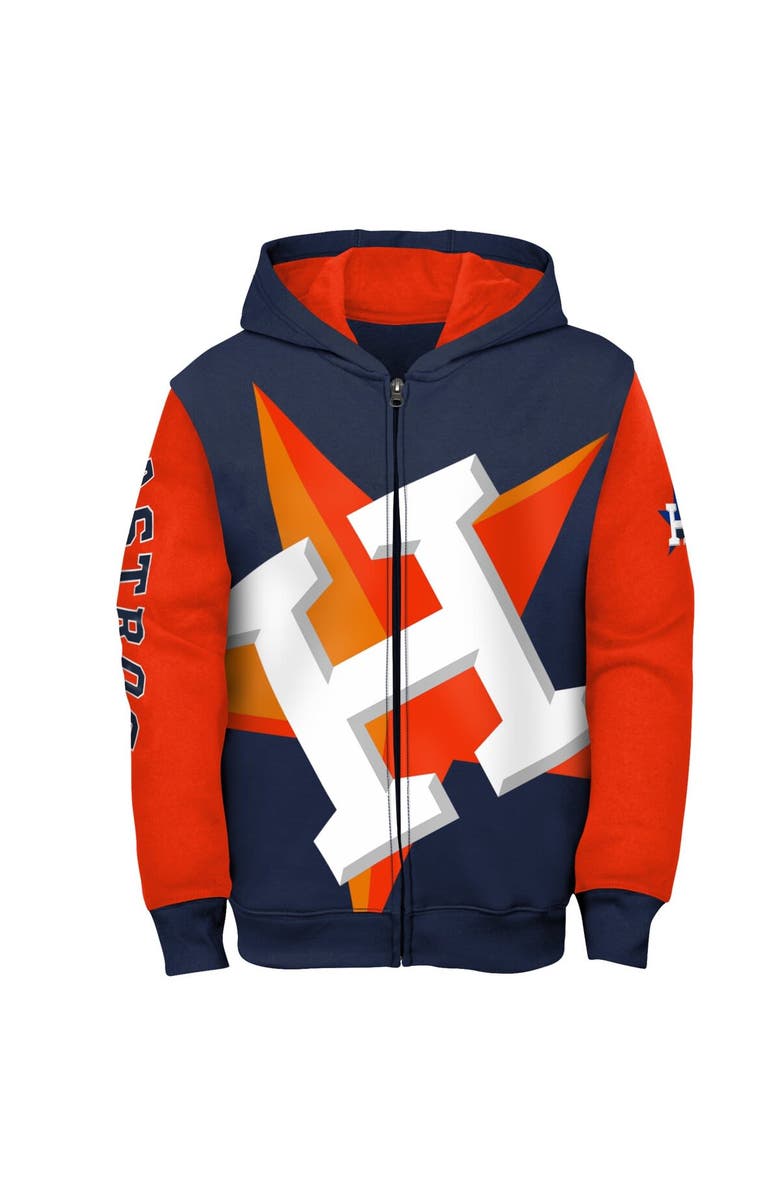 Outerstuff Youth Fanatics Branded Navy/Orange Houston Astros Postcard Full-Zip Hoodie Jacket, Alternate, color,