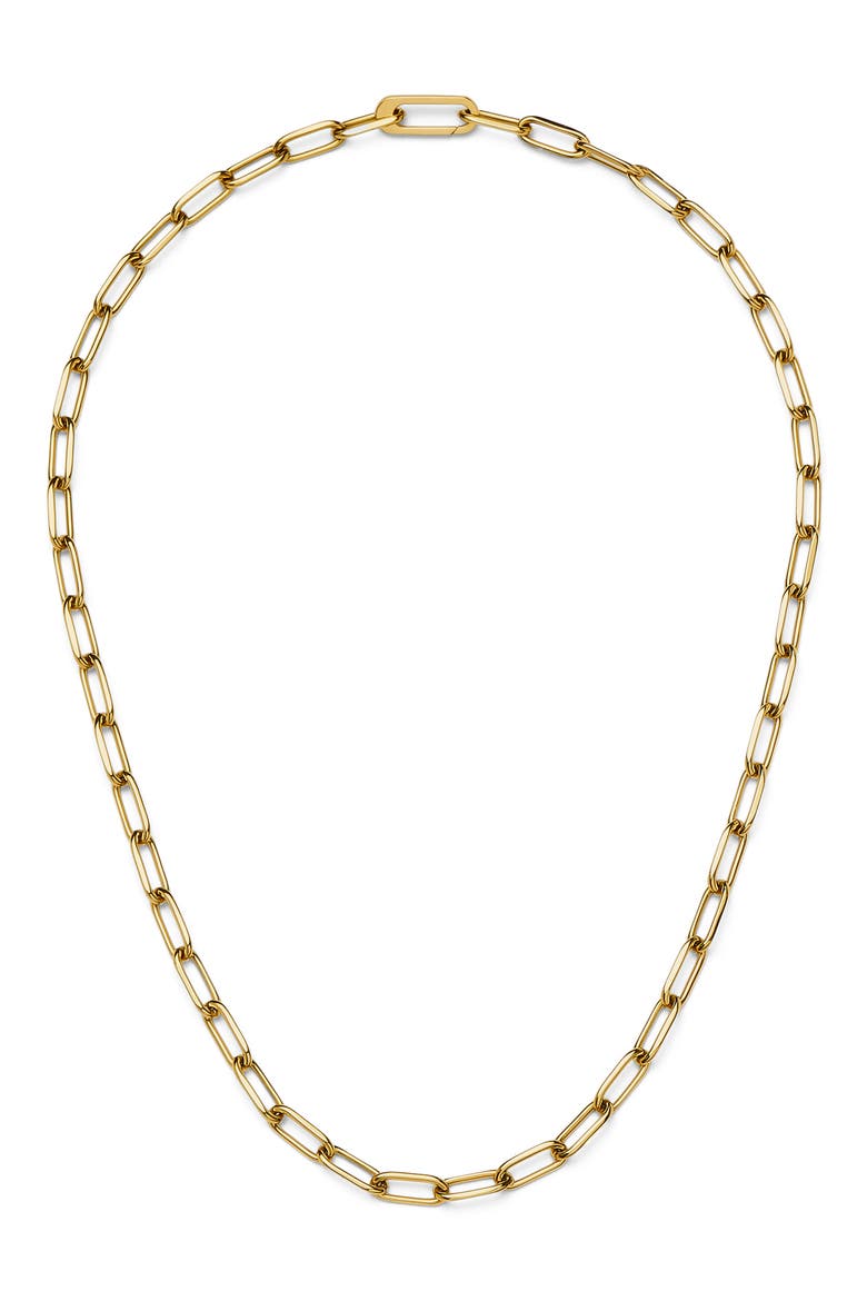 Classic Paperclip Chain Necklace, Main, color, GOLD