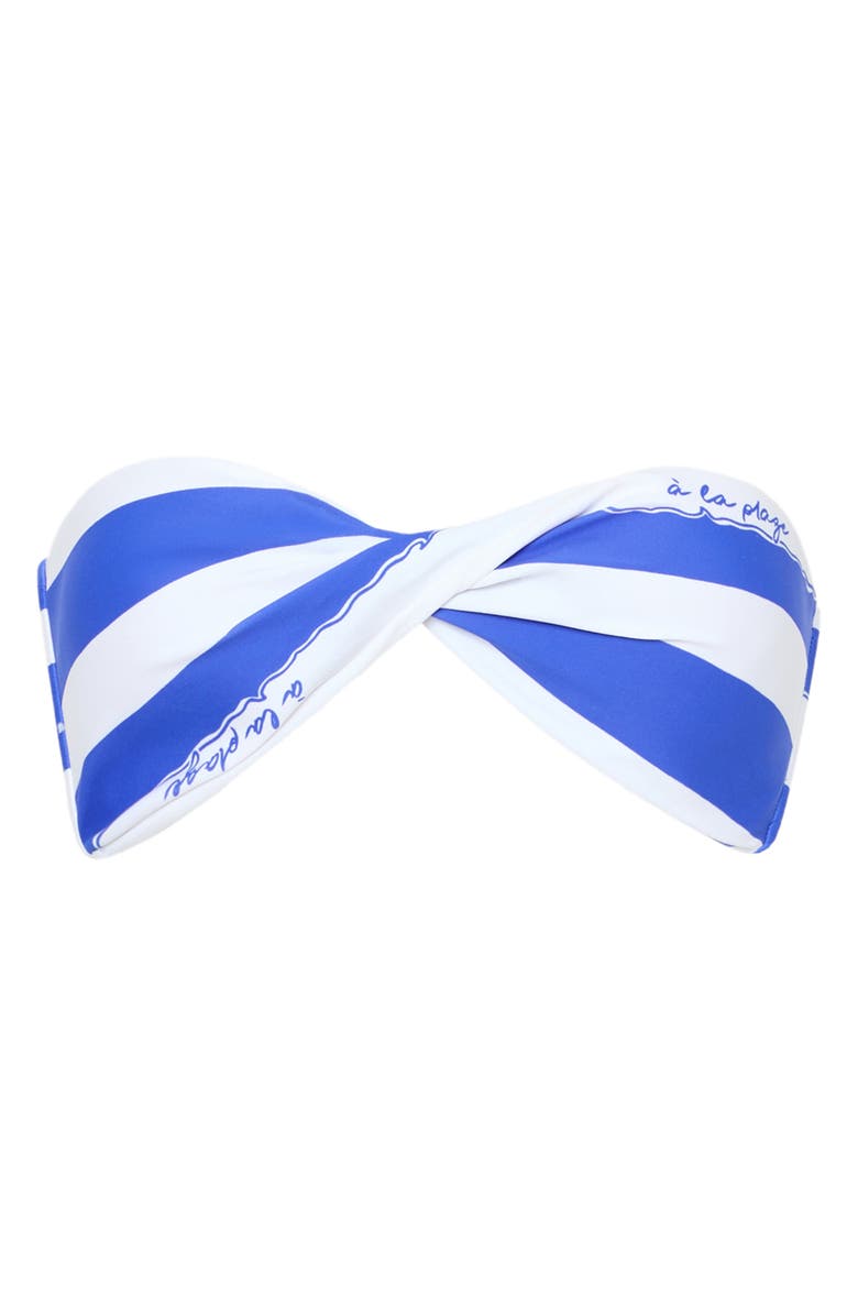 Milly A La Plage Multi Fit Bikini Top, Alternate, color, Blue/ White