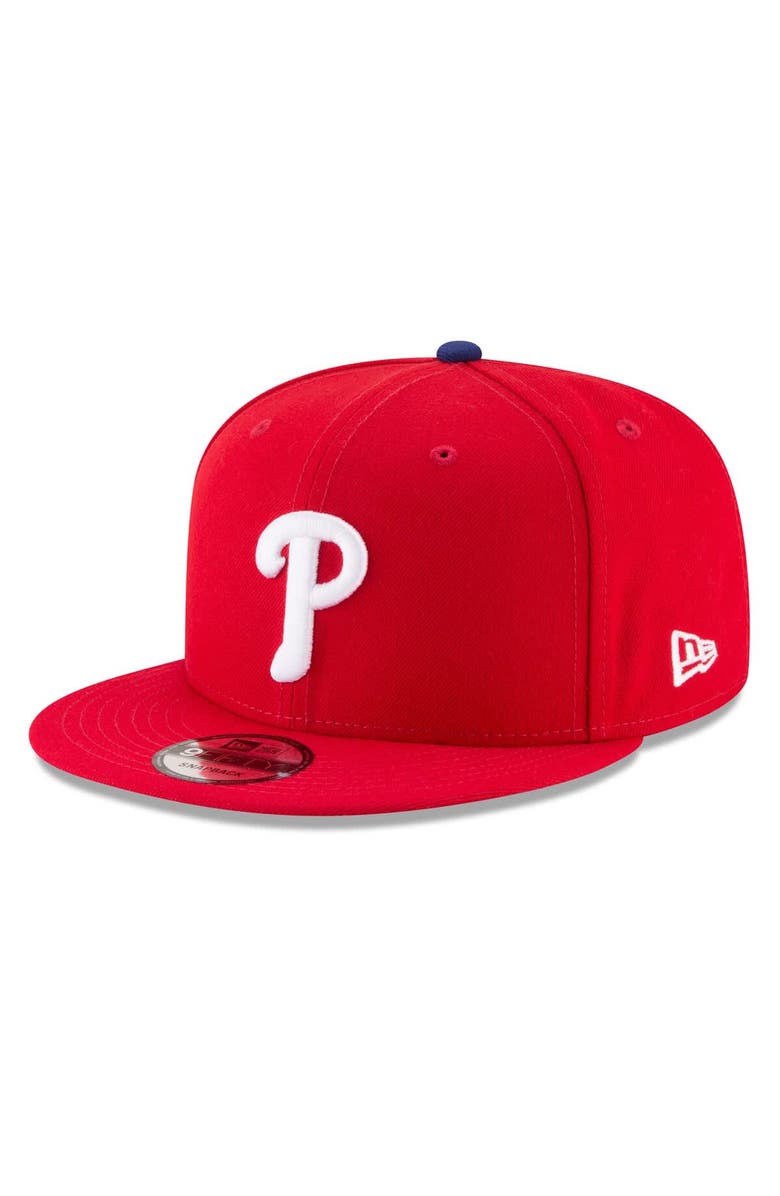 New Era Men's New Era Red Philadelphia Phillies 2025 MLB Postseason Side Patch 9FIFTY Snapback Hat, Alternate, color, 