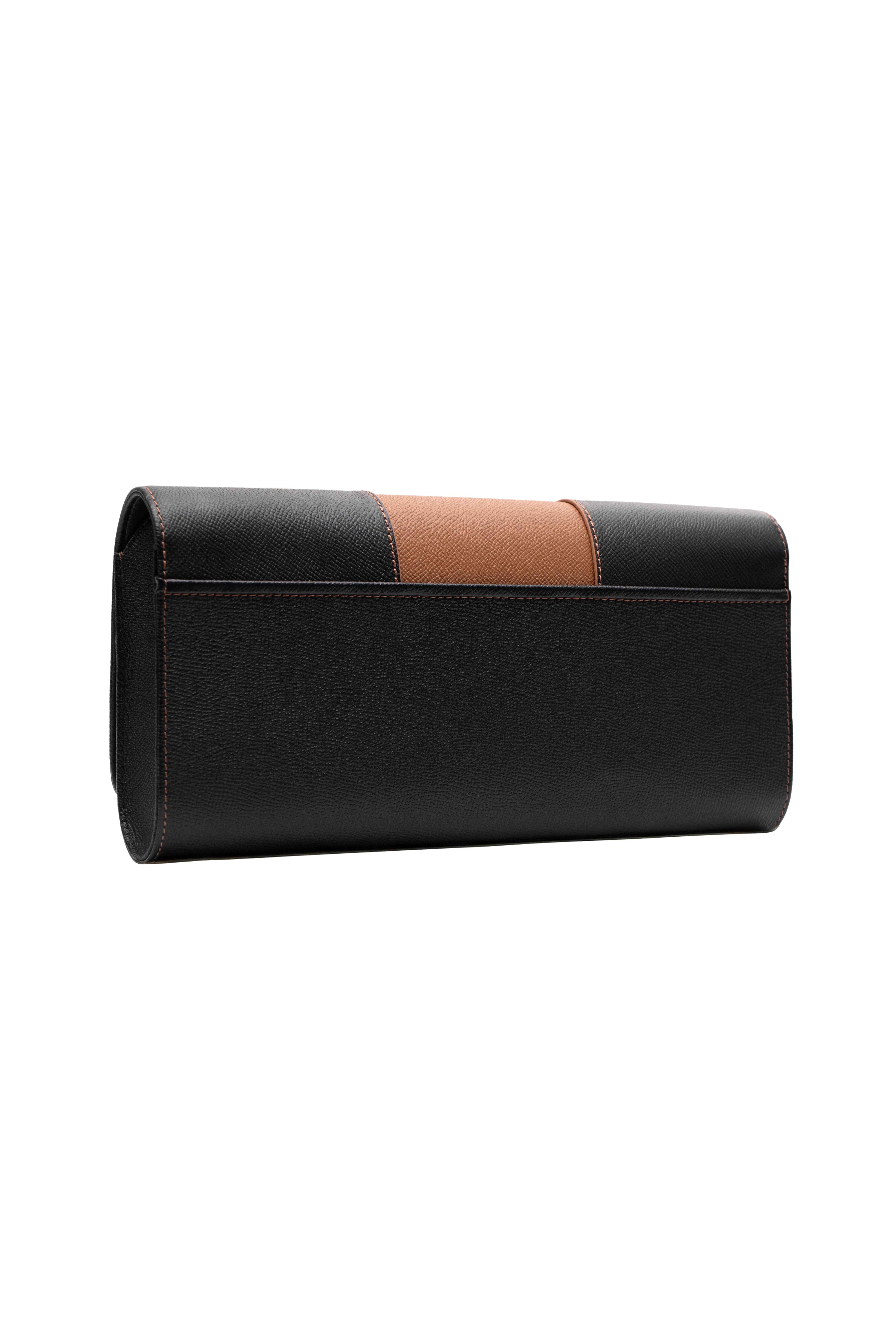 PERRIN PARIS La Parisienne Clutch, Alternate, color, Black | Caramel