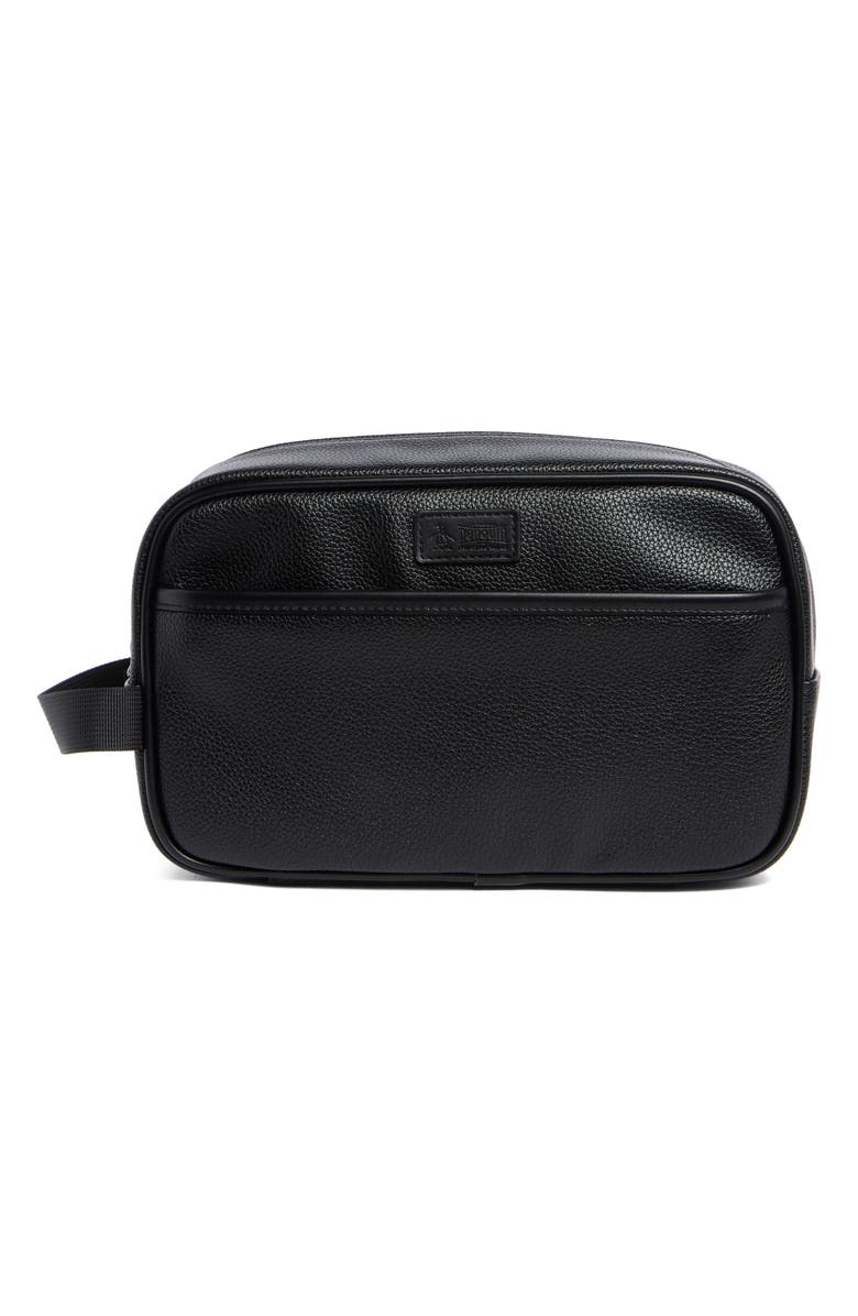 Original Penguin Milled Top Zip Dopp Kit, Main, color, Black