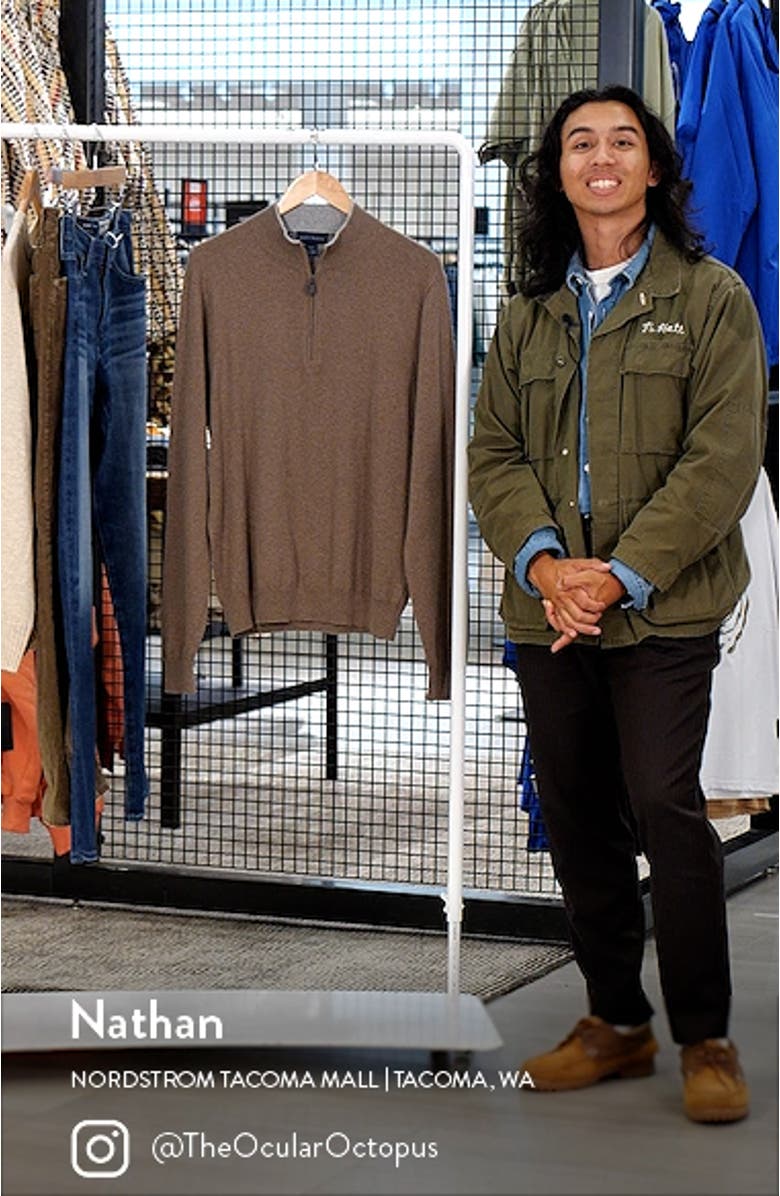 Cotton & Cashmere Quarter Zip Sweater, sales video thumbnail