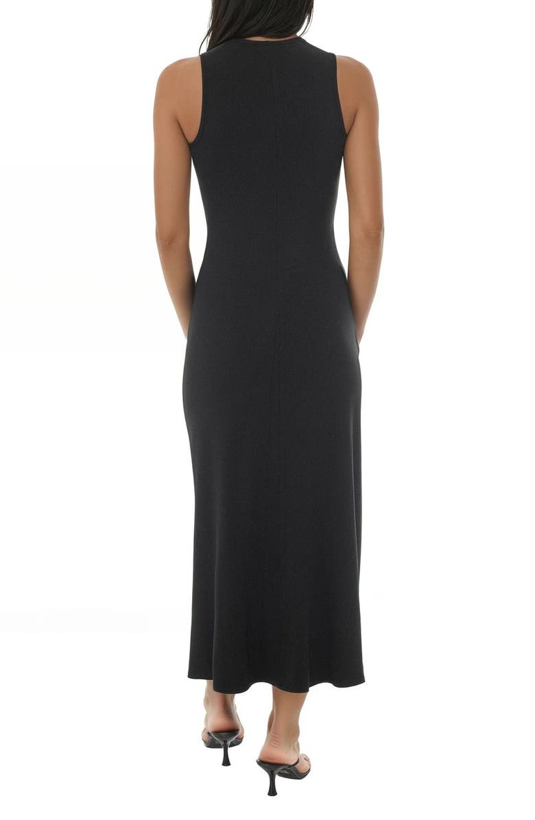 bebe Rib Knit A-Line Maxi Dress, Alternate, color, Black