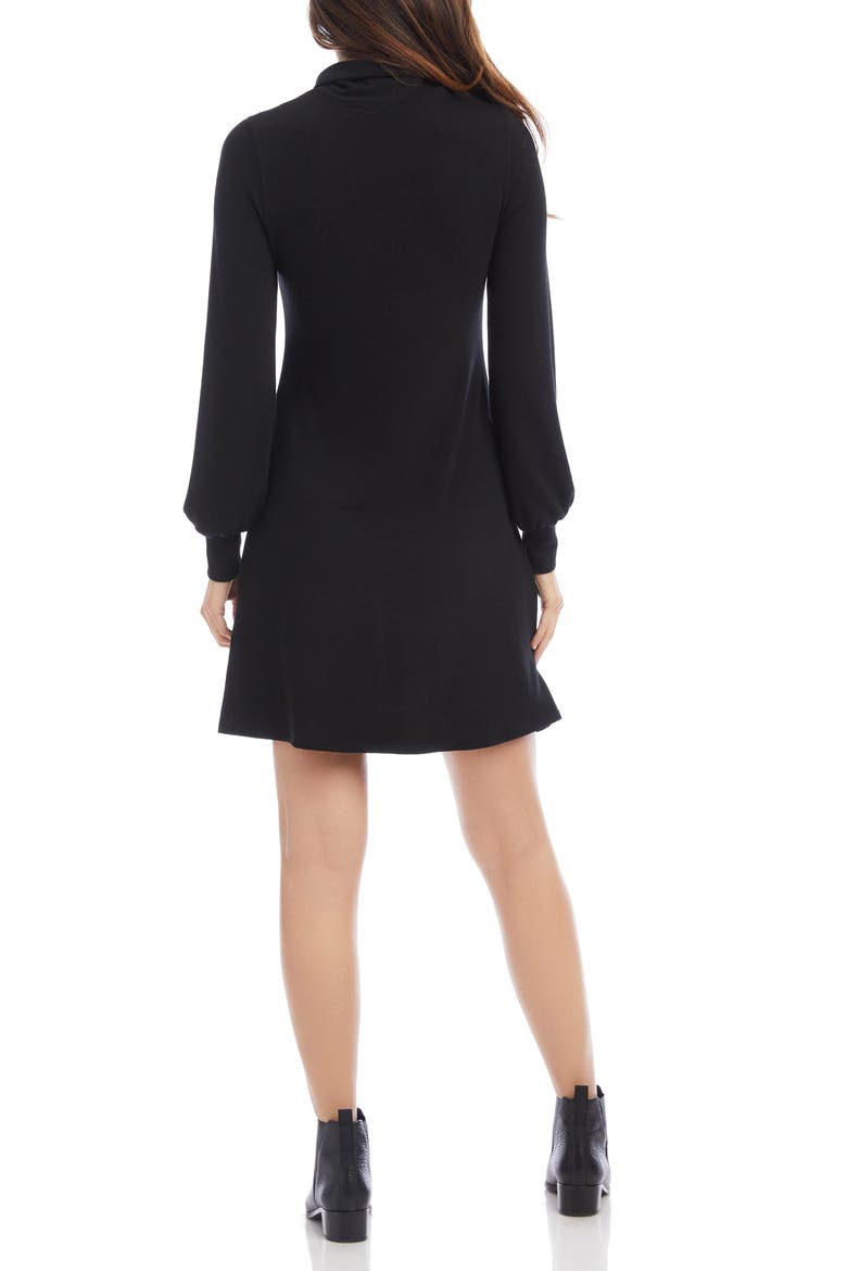 Drape Neck Sweater Dress, Alternate, color, BLACK
