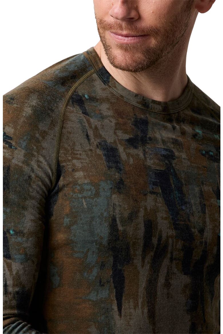 Cedars Rws Merino Lt-Wt Baselayer Crew Top - Men's, Alternate, color, Camo Pendula Print