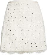 Giambattista Valli Lace Polka Dot Bouclé Skirt