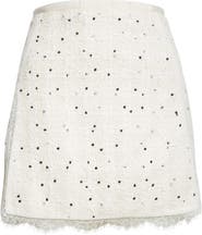 Giambattista Valli Lace Polka Dot Bouclé Skirt