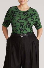 Universal Standard Lily Liquid Jersey Crewneck Top