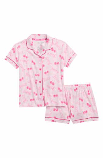 Juicy Couture Kids' Logo Print Two-Piece Satin Short Pajamas