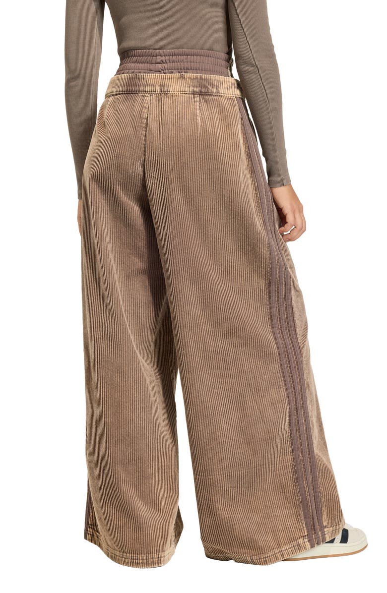 adidas Originals Side Stripe Corduroy Wide Leg Pants, Alternate, color, 