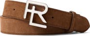 Ralph Lauren Purple Label RL Buckle Suede Belt