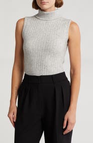 Bobeau Sleeveless Turtleneck Sweater