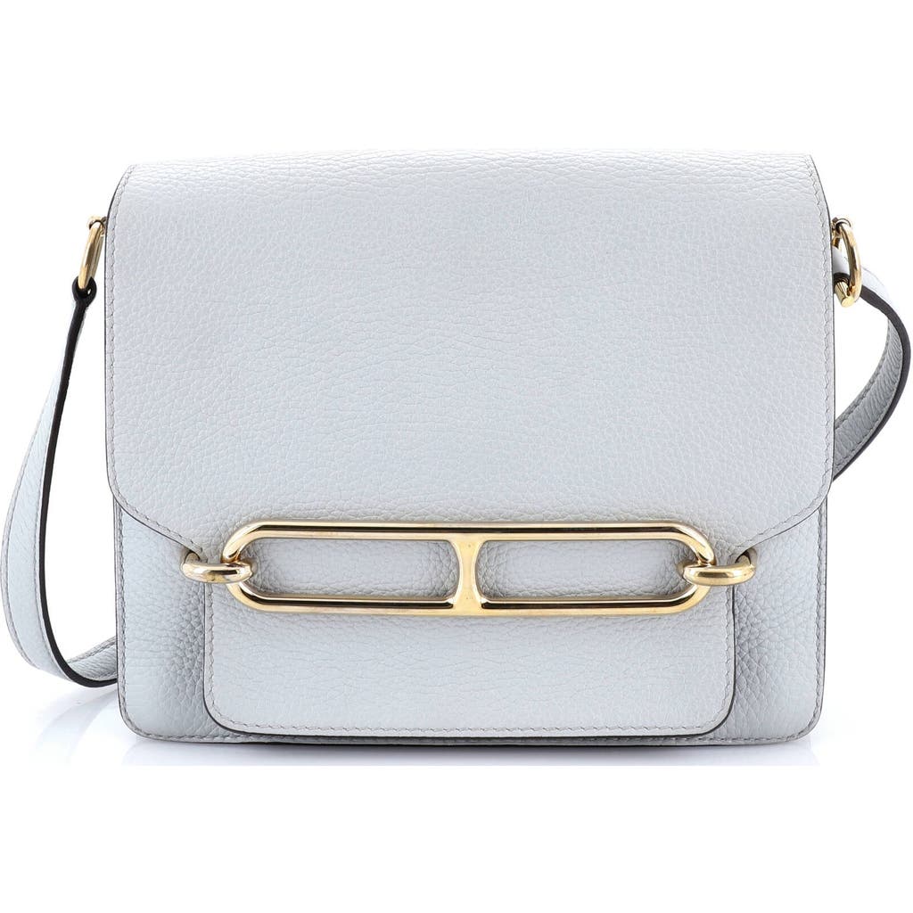 Pre-owned Hermes Hermes Roulis Bag Clemence 23 In Blue