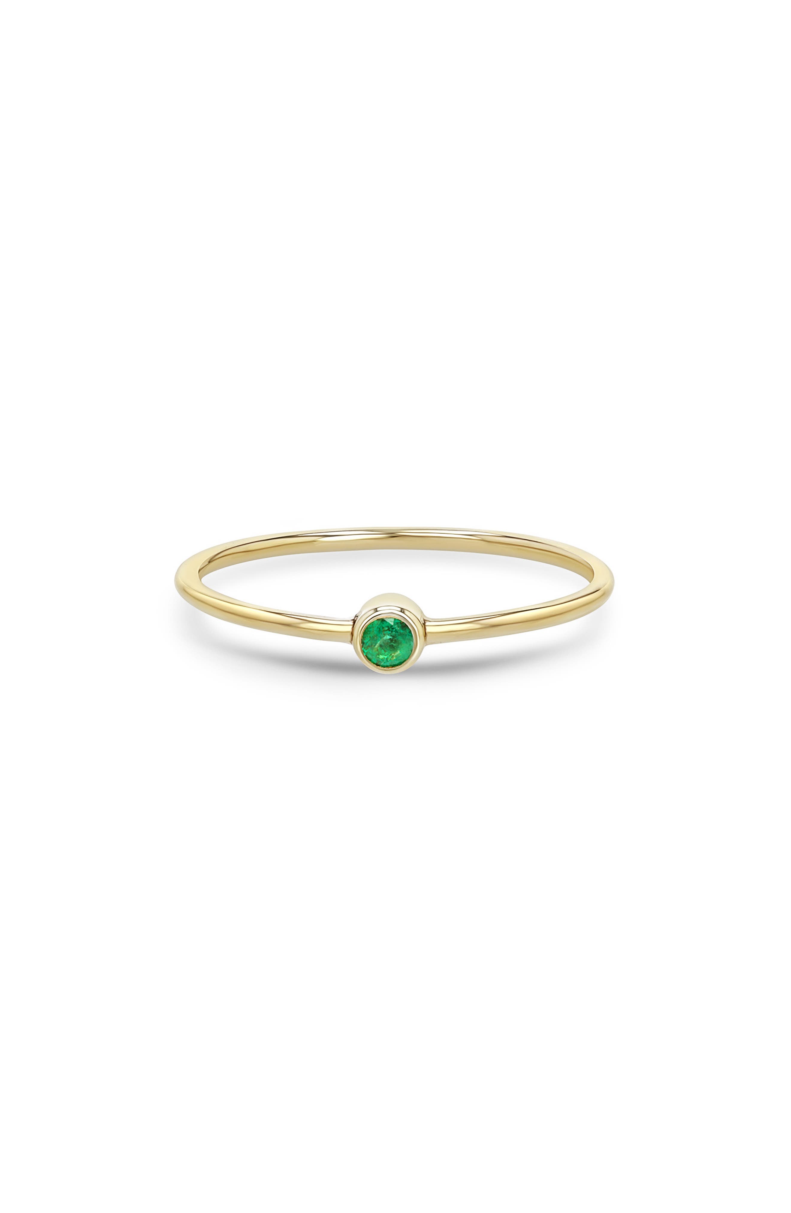 Zoë Chicco Opal Stacking Ring In Gold