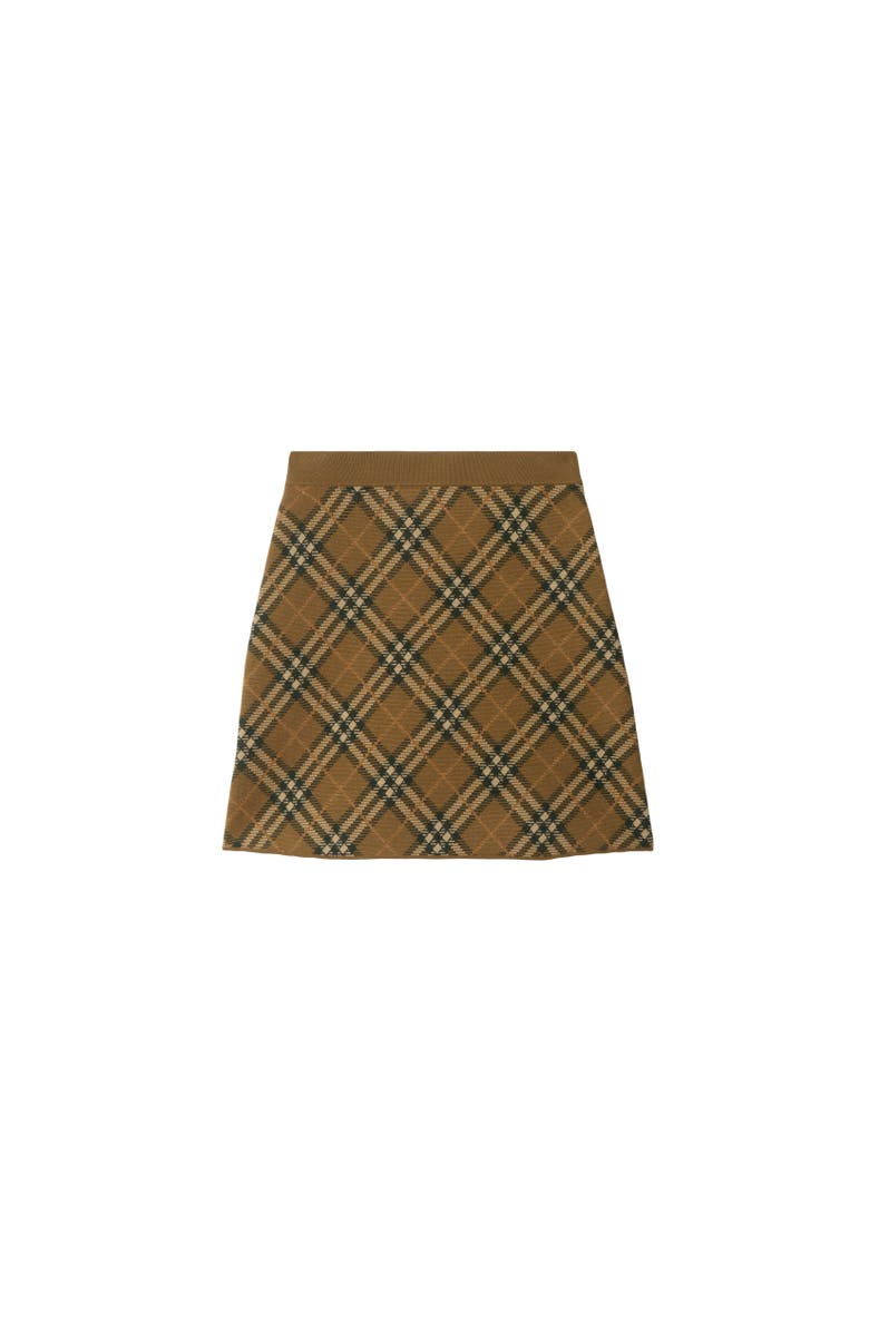 Burberry Check Wool Blend Mini Skirt, Alternate, color,