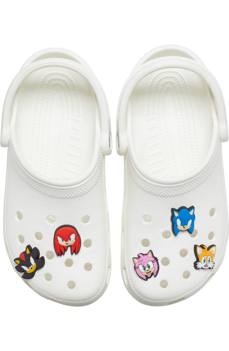 CROCS Sonic the Hedgehog 5-Pack Jibbitz Shoe Charms, Alternate, color, White