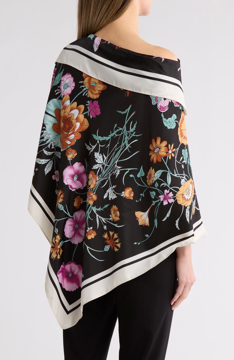 La Fiorentina Floral Print Poncho, Alternate, color, 