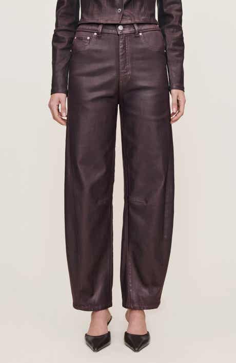 Miro Coated High Waist Barrel Jeans