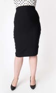 Unique Vintage Plus Size 1950s High Waist Tracy Wiggle Skirt
