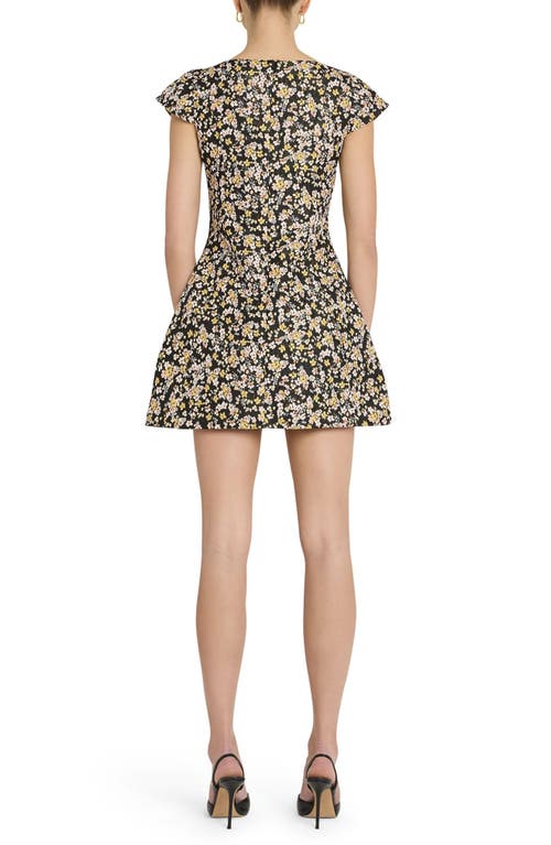 Amanda Uprichard Abella Floral Print Minidress In Animal Print