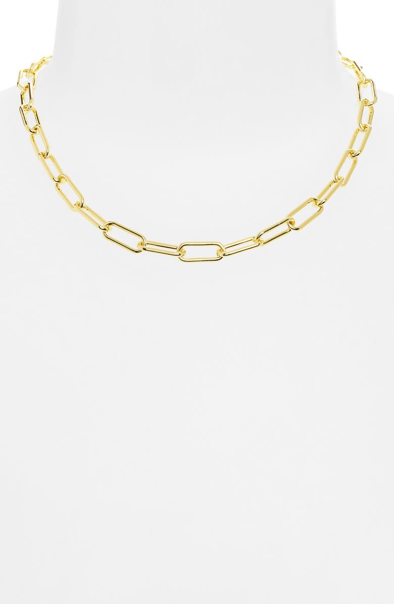 ARGENTO VIVO Oval Paperclip Chain Necklace, Alternate, color, Gold