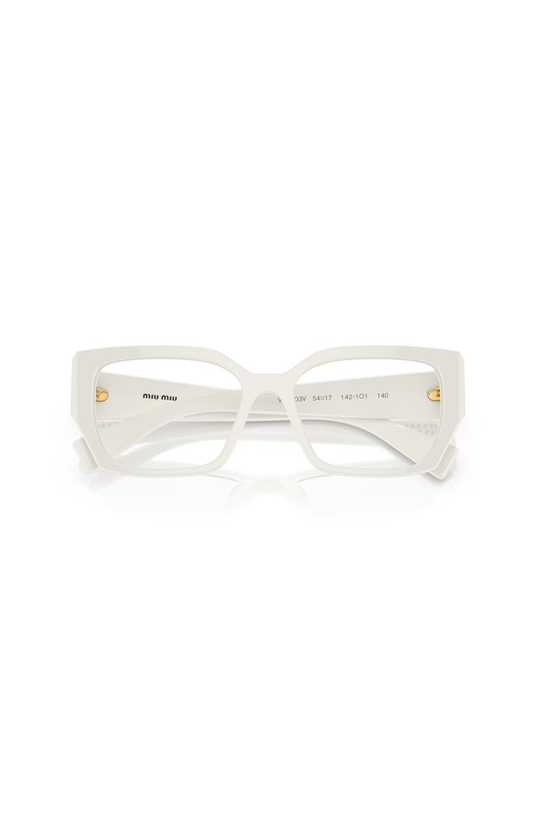 Miu Miu 52mm Rectangle optical glasses, Alternate, color, White