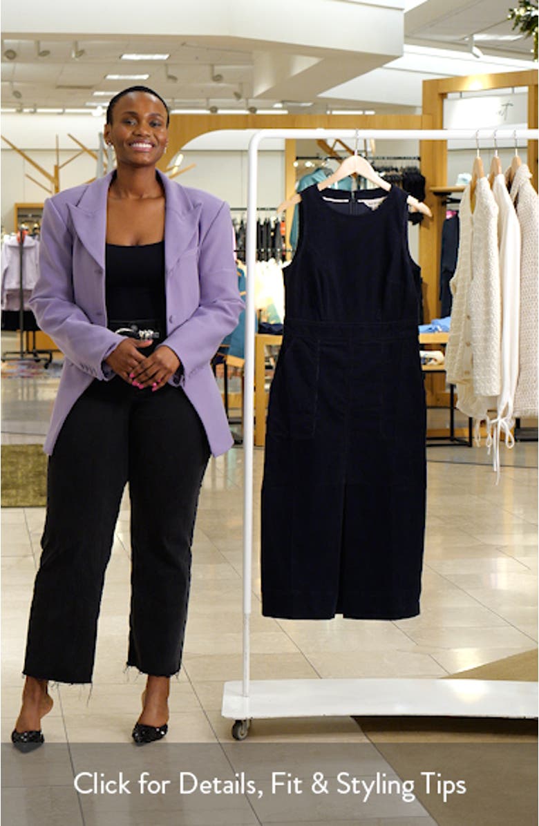 Ula Sleeveless Corduroy Midi Dress, sales video thumbnail