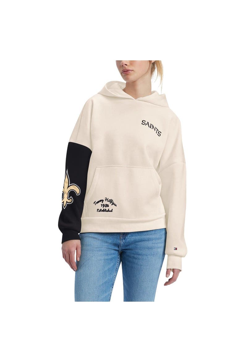 Women's Tommy Hilfiger Cream/Black New Orleans Saints Harriet Pullover Hoodie, Main, color, Cream