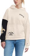 Tommy Hilfiger Women's Tommy Hilfiger Cream/Black New Orleans Saints Harriet Pullover Hoodie
