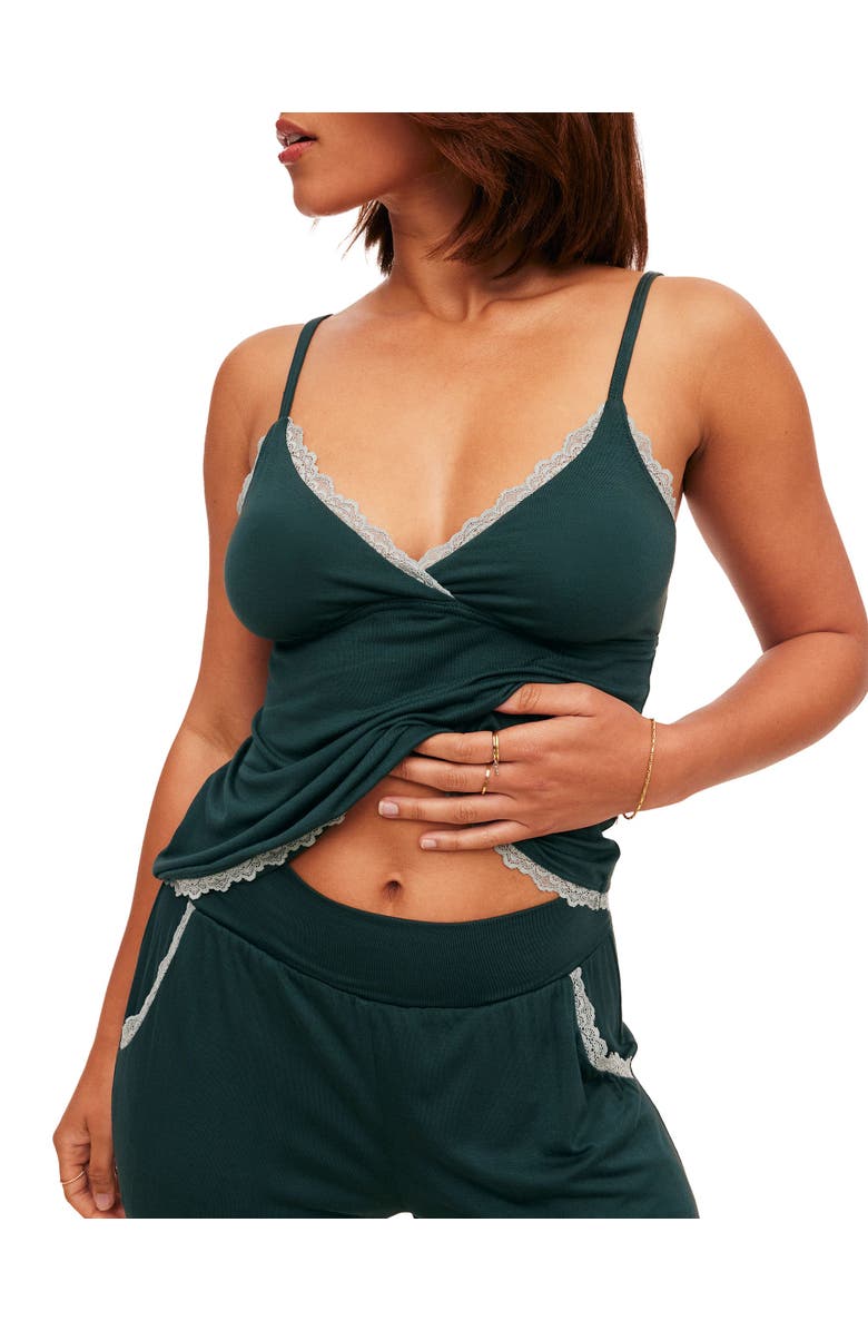 Adore Me Audrie Pajama Cami And Pants Set, Alternate, color, Green Gables