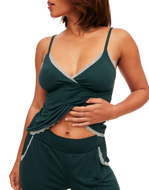 Adore Me Audrie Pajama Cami And Pants Set In Green