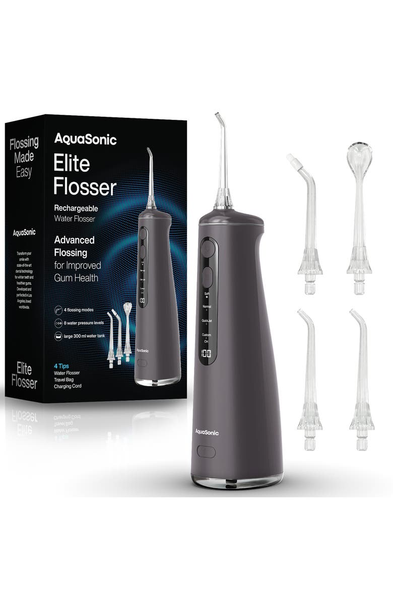 AQUASONIC Elite Rechargeable Water Flosser, Main, color,