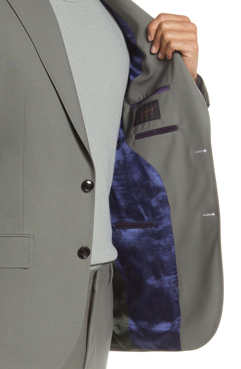 Ted Baker London Roger Extra Slim Fit Stretch Wool Suit, Alternate, color, 