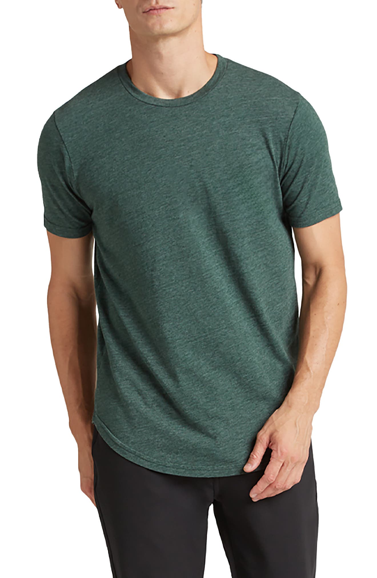 Goodlife Scallop Crewneck T-Shirt in Evergreen 